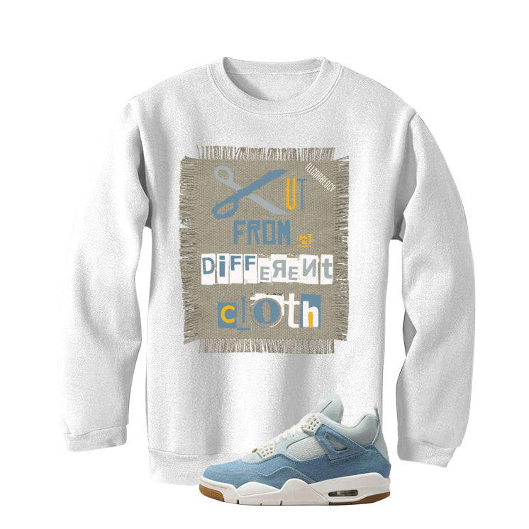 Air Jordan 4 Denim Worn Blue White T-Shirt (Cut from a different cloth)| illcurrency
