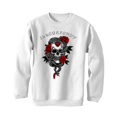 Air Jordan 13 “Wolf Grey” White T-Shirt (Snake skeleton rose)