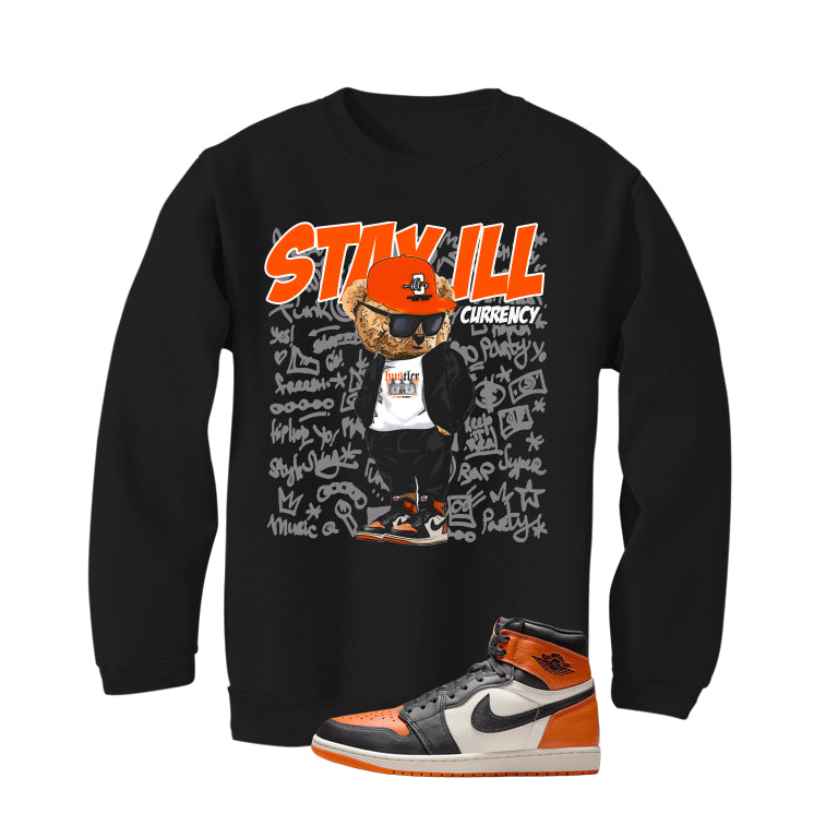Air Jordan 1 High OG Shattered Backboard Black T-Shirt (Stay ill Bear)| illcurrency