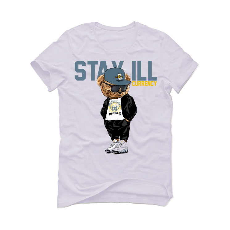 AIR JORDAN 13 “BLUE GREY” | illcurrency White T-Shirt (Stay ill Bear)