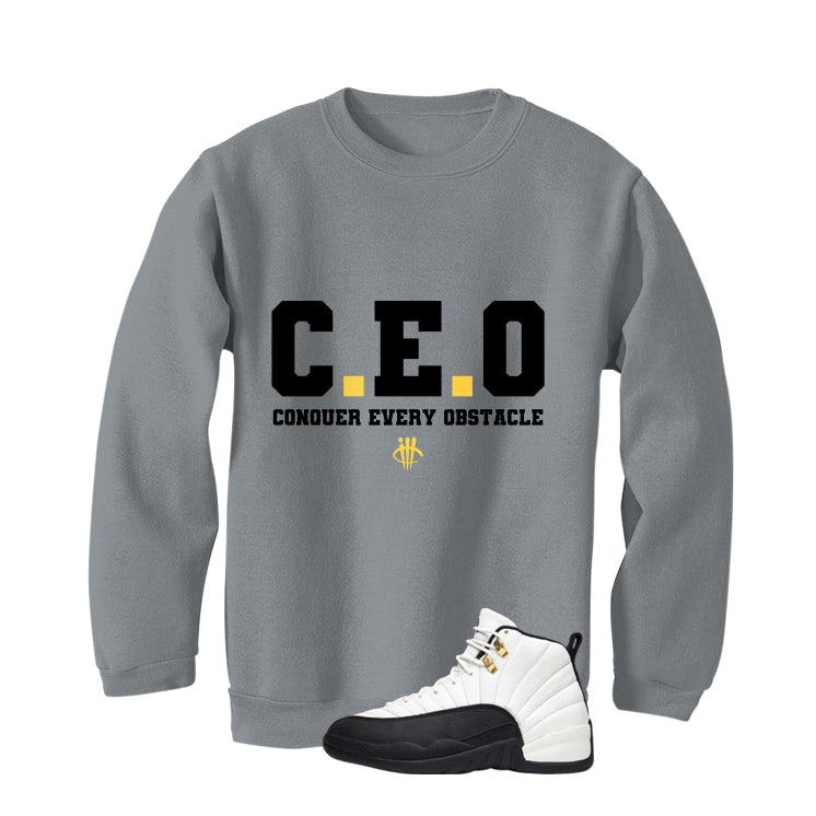 Air Jordan 12 Taxi Matching T-Shirt, Sweatshirts & Hoodies Grey T-Shirt (Ceo)| illcurrency