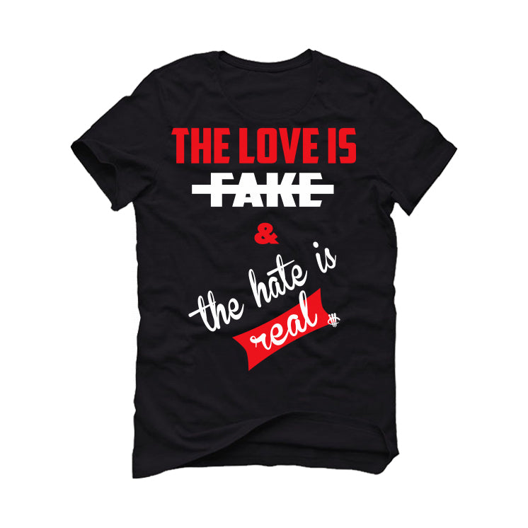 Air Jordan 2 Retro “White Fire Red Black Cement” | illcurrency Black T-Shirt (Love is Fake)