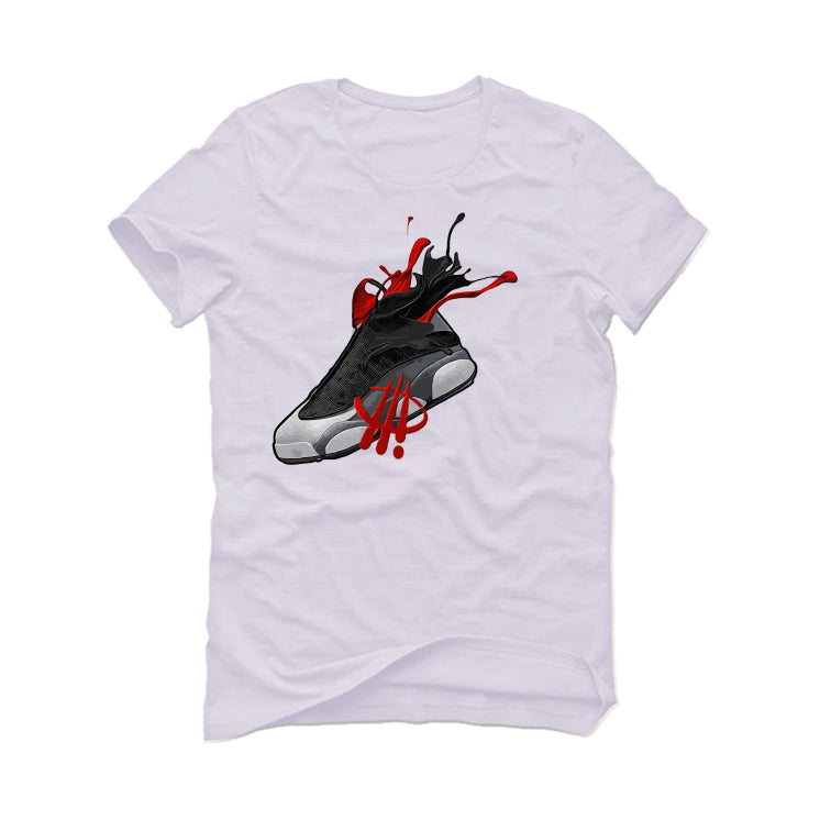 Air Jordan 13 Retro “Black Flint”| ILLCURRENCY White T-Shirt (SPLASH 13)
