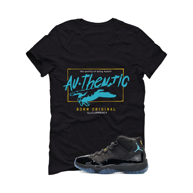Air Jordan 11 Gamma Blue Matching T-Shirt, Sweatshirts & Hoodies Black T-Shirt (Authentic)| illcurrency