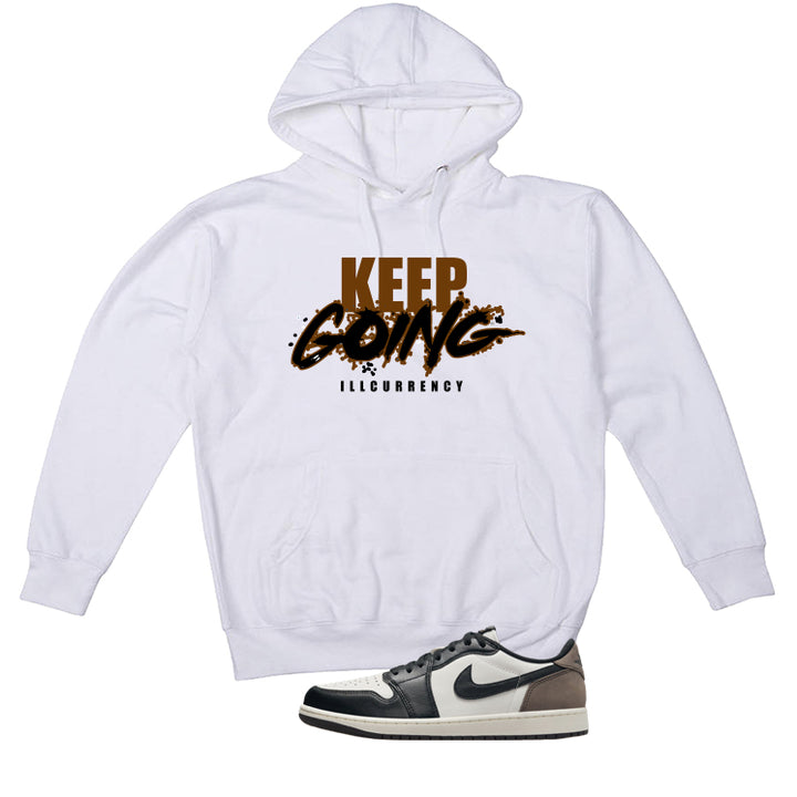 Air Jordan 1 Low OG Mocha White T-Shirt (keep Going)| illcurrency