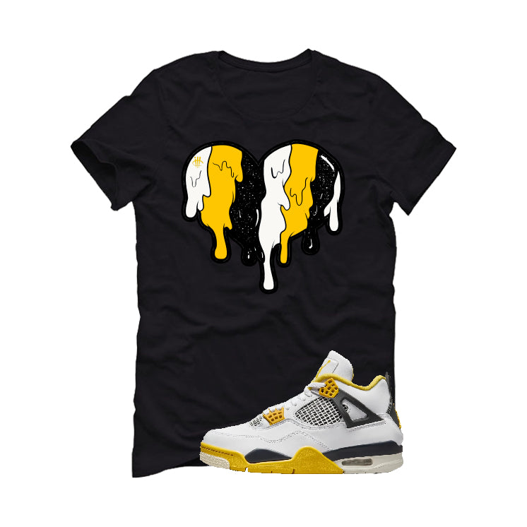 Air Jordan 4 WNNS “Vivid Sulfur” | illcurrency Black T-Shirt (Heart)