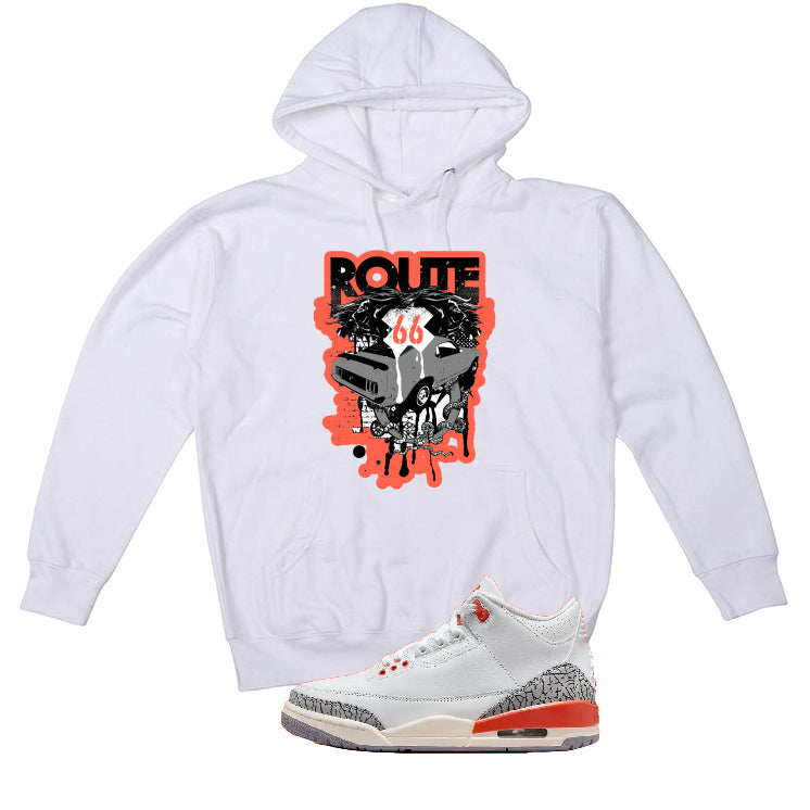 Air Jordan 3 WMNS “Georgia Peach” | illcurrency White T-Shirt (Route 66 Vintage car)