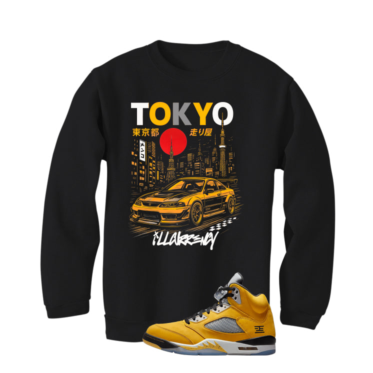 Air Jordan 5 Tokyo Matching T-Shirt, Sweatshirts & Hoodies Black T-Shirt (Tokyo Drift)| illcurrency