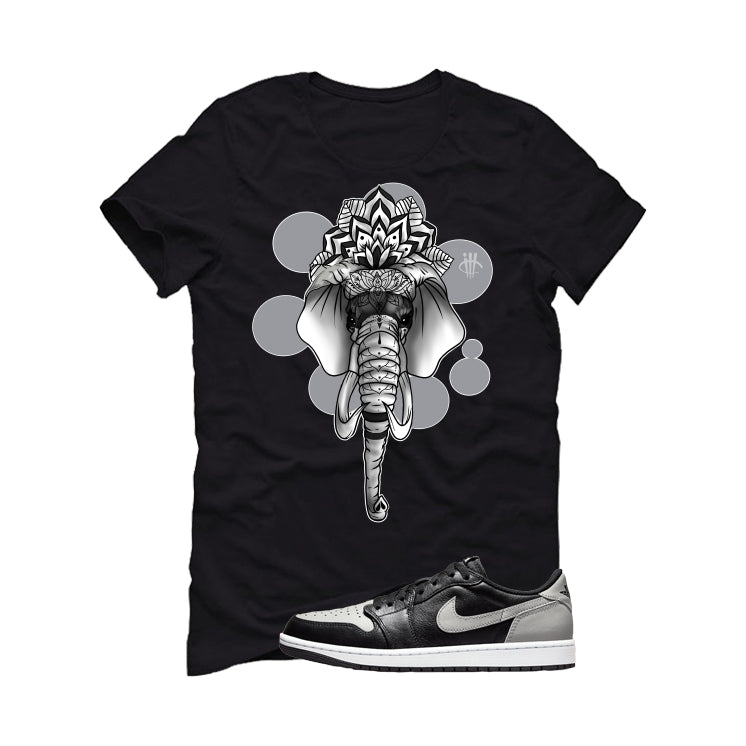 Air Jordan 1 Low OG Shadow Black T-Shirt (Elephant)