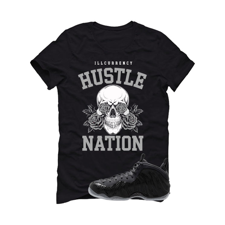 NIKE FOAMPOSITE ONE CARBON FIBER Matching T-Shirt, Sweatshirts & Hoodies Black T-Shirt (Hustle Nation)| illcurrency