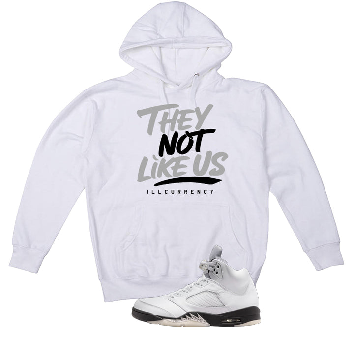 Air Jordan 5 White Black White T-Shirt (They not like us)| illcurrency