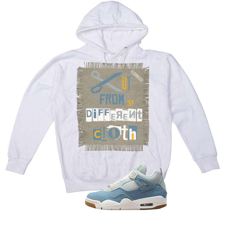 Air Jordan 4 Denim Worn Blue White T-Shirt (Cut from a different cloth)| illcurrency