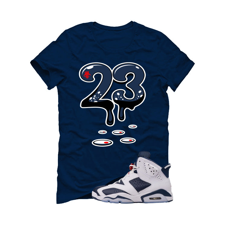 Air Jordan 6 Olympic  | illcrrency Navy Blue T-Shirt (23)| illcurrency