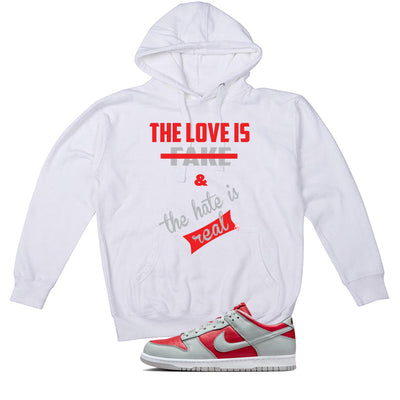 Nike Dunk Low Ultraman | illcurrency White T-Shirt (Love is Fake)