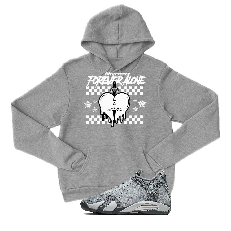 Air Jordan 14 “Flint Grey” | illcurrency Grey T-Shirt (Forever Alone)