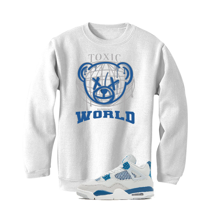 Air Jordan 4 “Military Blue” | illcurrency White T-Shirt (Toxic World)