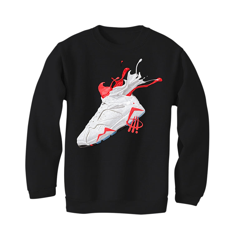 Air Jordan 7 "White Infrared" Black T-Shirt (SPLASH)