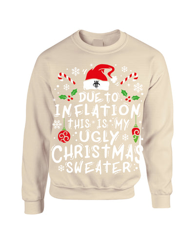 CHRISTMAS UGLY SWEATERS Tan T-Shirt (Christmas Inflation)