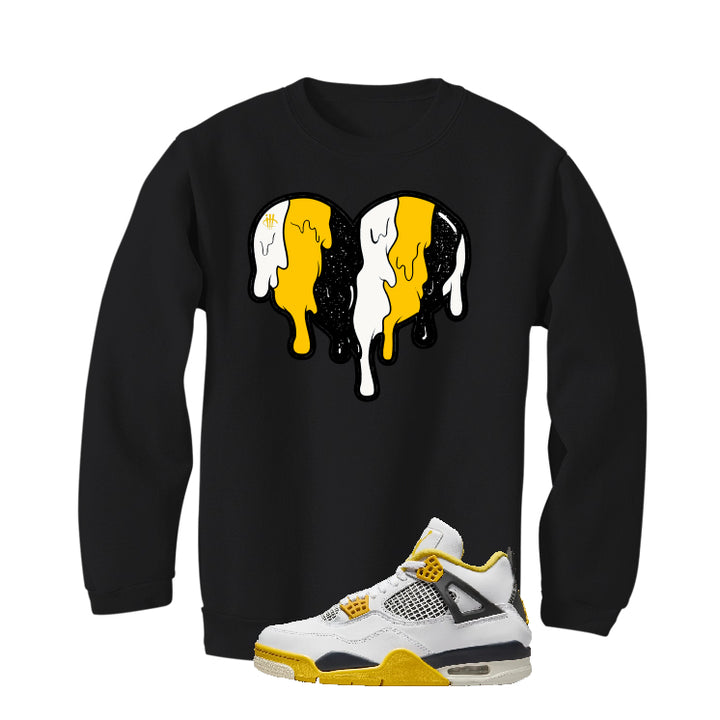 Air Jordan 4 WNNS “Vivid Sulfur” | illcurrency Black T-Shirt (Heart)