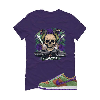 Nike Dunk Low “Veneer” | illcurrency Purple T-Shirt (Guitars and Roses Vintage)