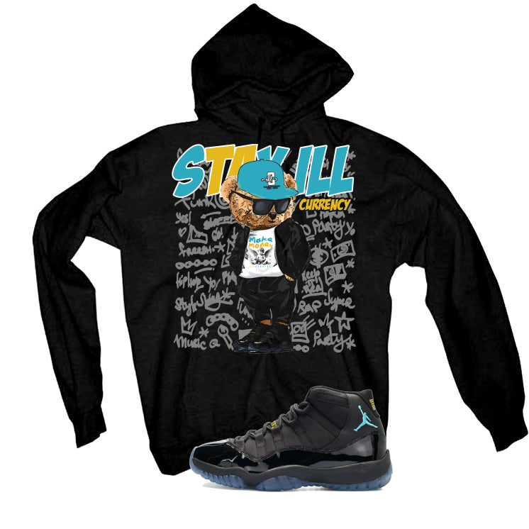 Air Jordan 11 Gamma Blue Matching T-Shirt, Sweatshirts & Hoodies Black T-Shirt (Stay ill Bear)| illcurrency