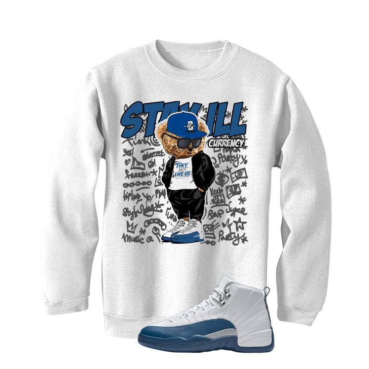 Air Jordan 12 French Blue White T-Shirt (Stay ill Bear)| illcurrency