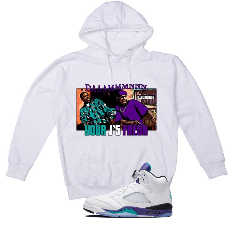 Air Jordan 5 OG Grape White T-Shirt (Damnnnn)| illcurrency
