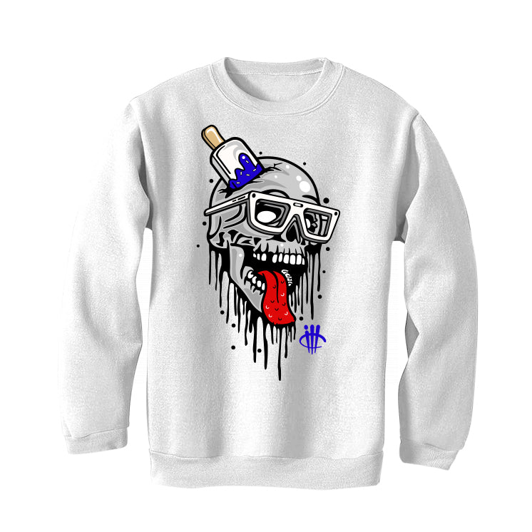 Air Jordan 8 “Playoffs” | illcurrency White T-Shirt (ice cream skull)