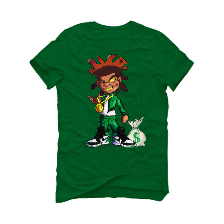 Air Jordan 1 High OG “Lucky Green” Pine Green T-Shirt (grimey)