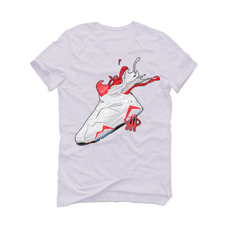 Air Jordan 7 "White Infrared" White T-Shirt (SPLASH)
