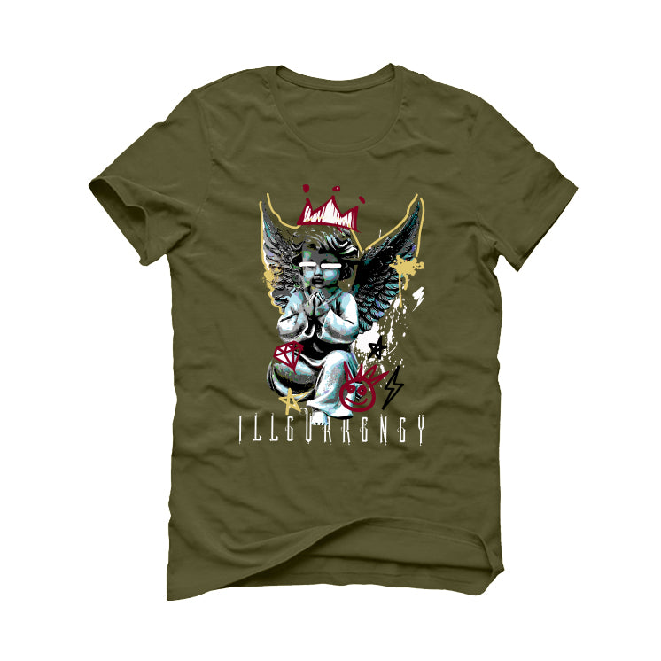 Air Jordan 1 Low OG "Year of the Dragon"  | illcurrency Military Green T-Shirt (Graffiti Angel)