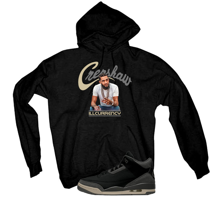 A Ma Maniere x Air Jordan 3 Black Black T-Shirt (Crenshaw)| illcurrency