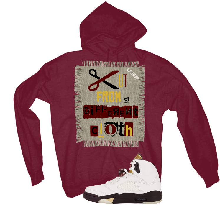 Air Jordan 5 Earth/Metallic Gold Maroon T-Shirt (Cut from a different cloth)| illcurrency