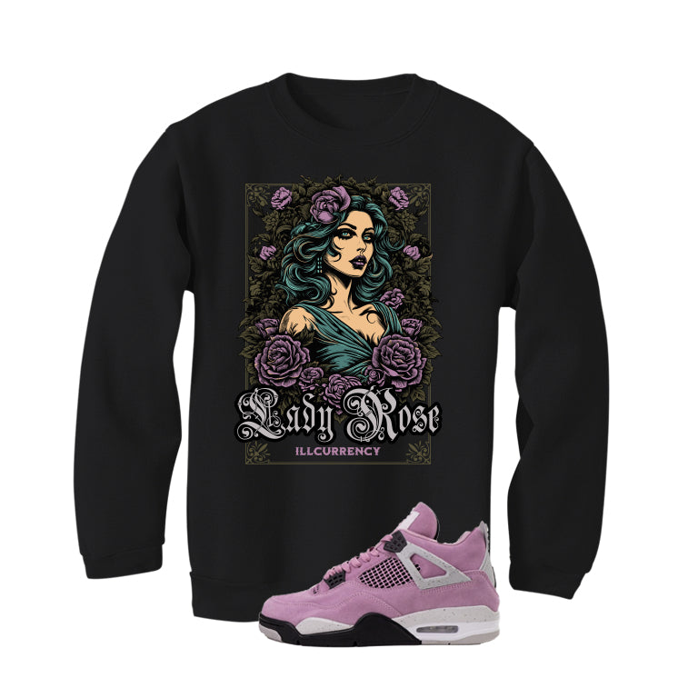 Air Jordan 4 WMNS Orchid Black T-Shirt (Lady Rose)| illcurrency