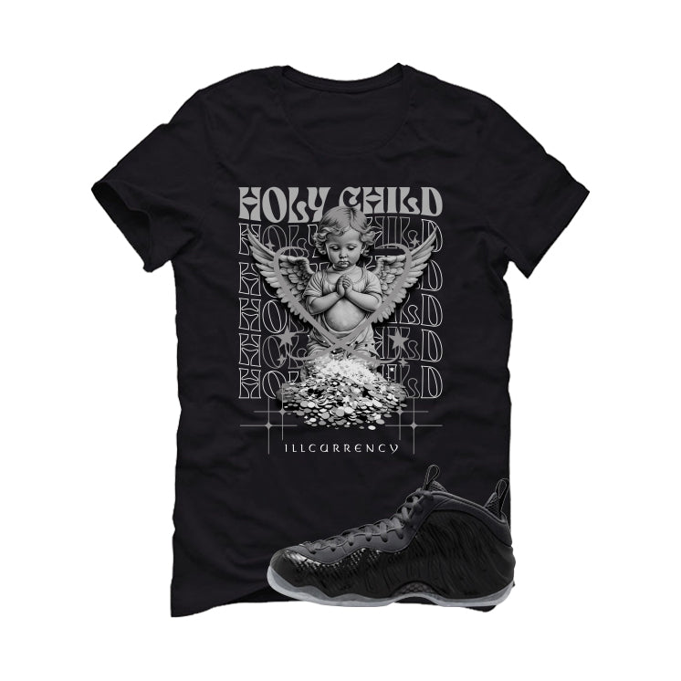 NIKE FOAMPOSITE ONE CARBON FIBER Matching T-Shirt, Sweatshirts & Hoodies Black T-Shirt (Holy Child)| illcurrency