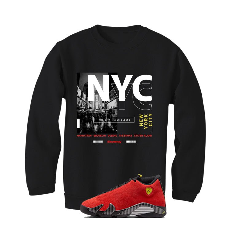 Air Jordan 14 Ferrari Black T-Shirt (City Never Sleeps)| illcurrency