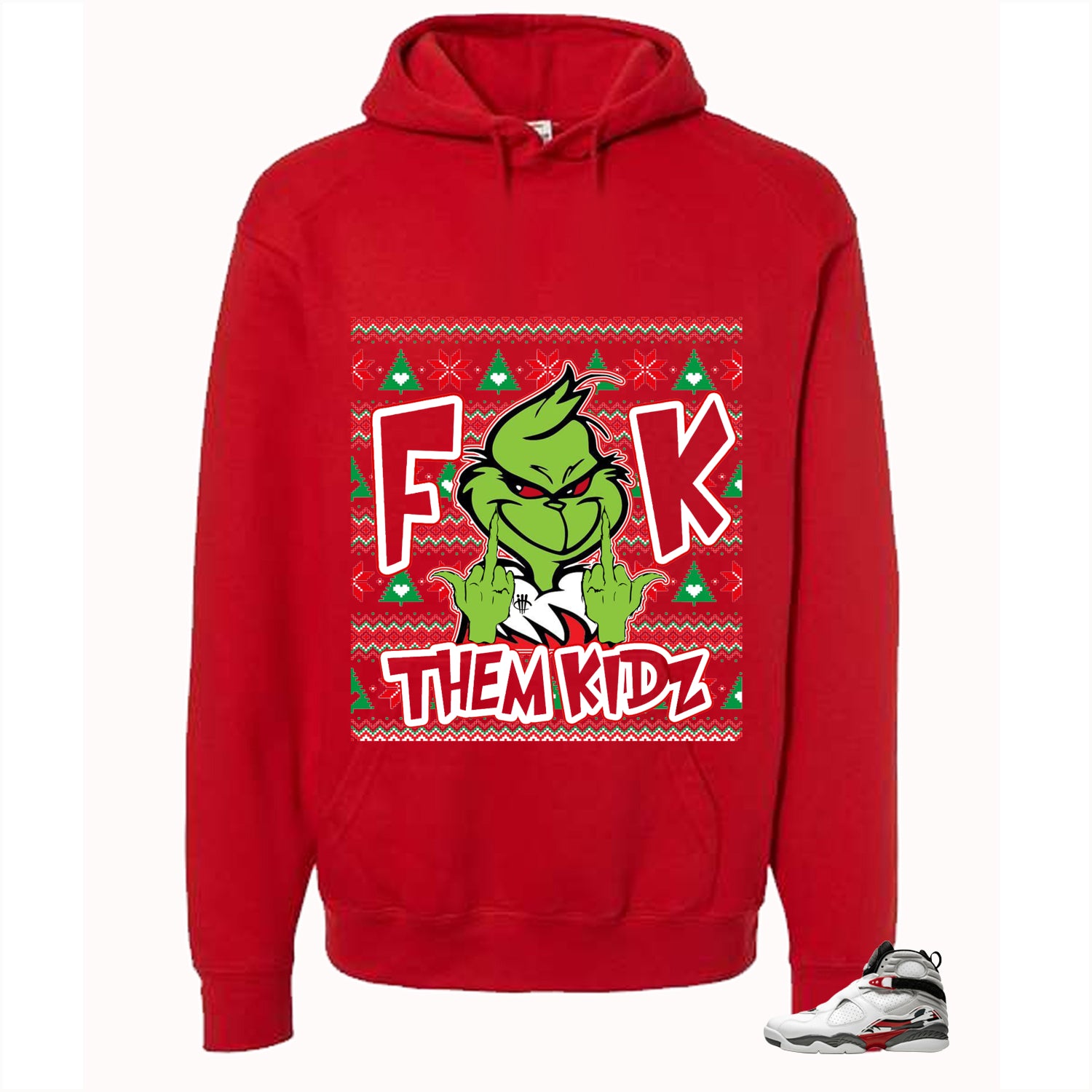 Air Jordan 8 Bugs Bunny Matching T-Shirt, Sweatshirts & Hoodies Red T-Shirt (Fck Them Kidz)| illcurrency