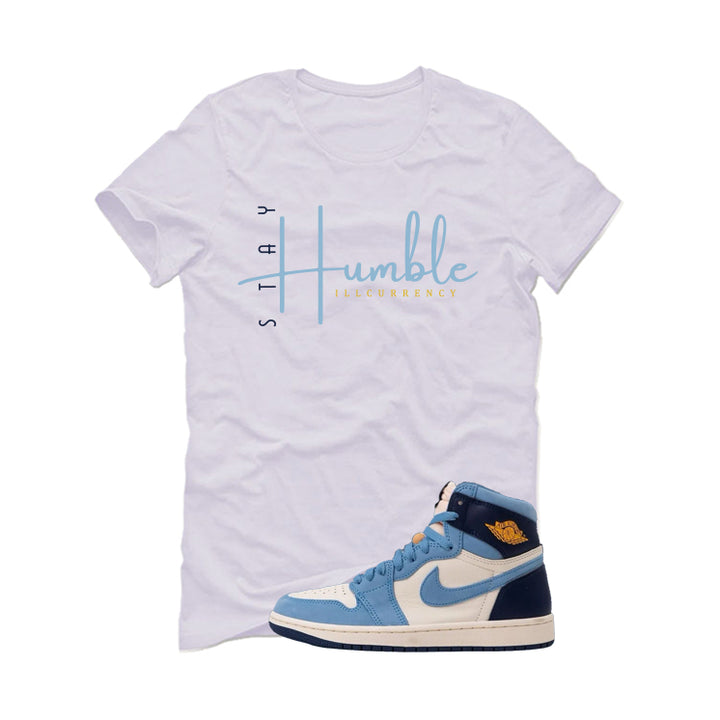 Air Jordan 1 High OG WMNS First in Flight White T-Shirt (Stay Humble)| illcurrency