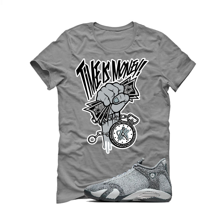 Air Jordan 14 “Flint Grey” | illcurrency Grey T-Shirt (Time Is Money)