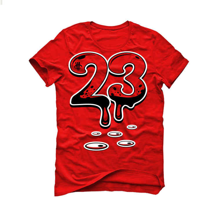 Air Jordan 4 Red Cement - Red T-Shirt (23)