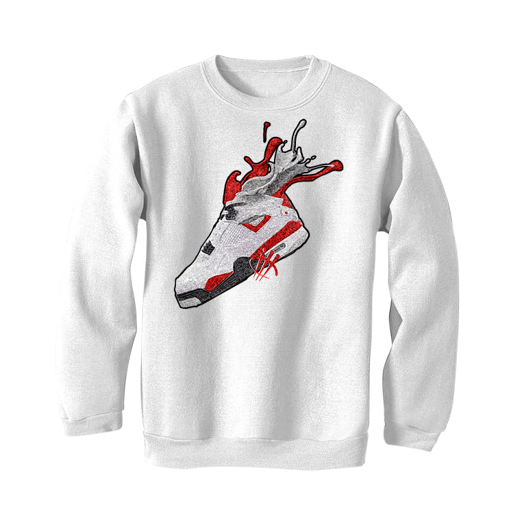 Air Jordan 4 "Red Cement" White T-Shirt (SPLASH)