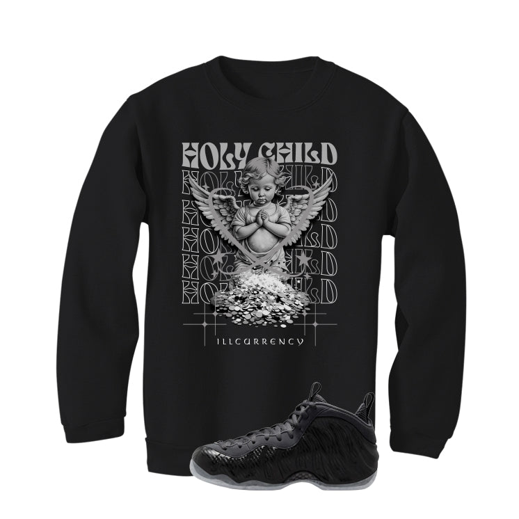 NIKE FOAMPOSITE ONE CARBON FIBER Matching T-Shirt, Sweatshirts & Hoodies Black T-Shirt (Holy Child)| illcurrency