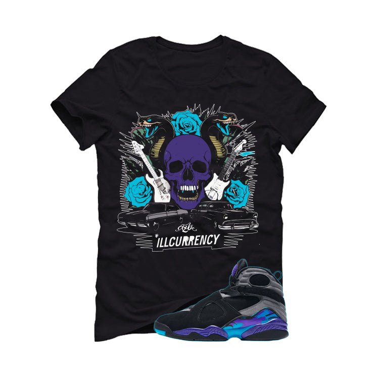 Air Jordan 8 OG Aqua Black T-Shirt (Vintage Illcurrency)| illcurrency