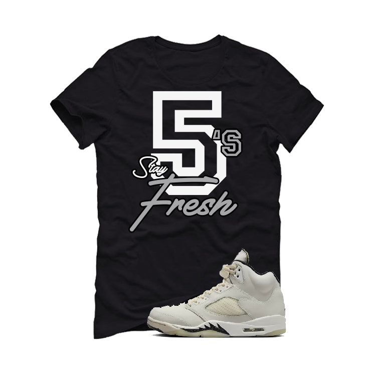 Air Jordan 5 SE “Sail” | illcurrency Black T-Shirt (Stay Fresh)