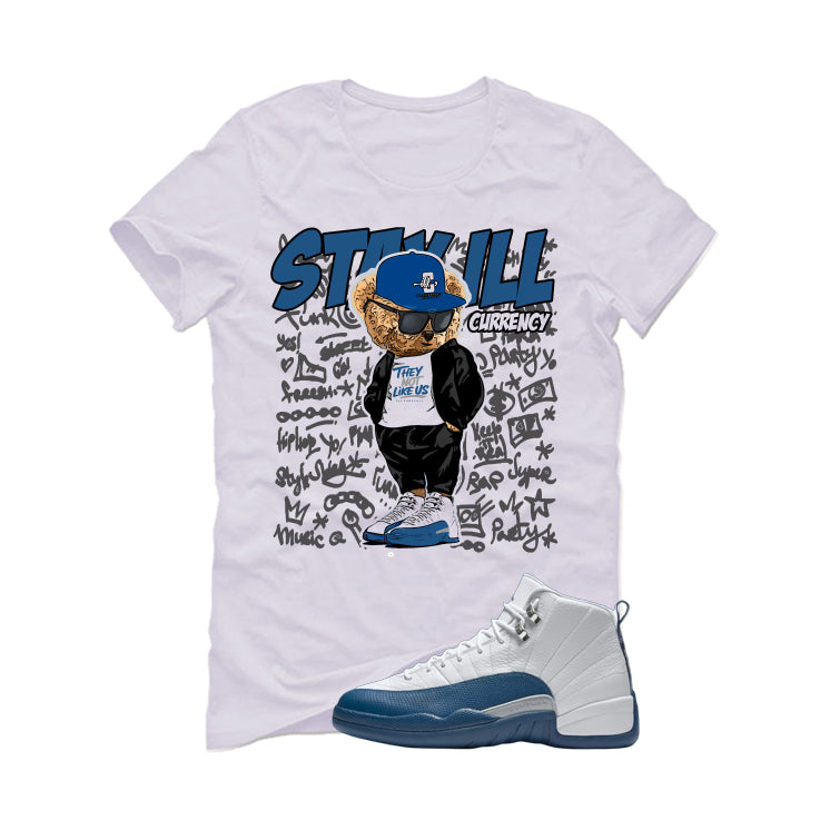 Air Jordan 12 French Blue White T-Shirt (Stay ill Bear)| illcurrency