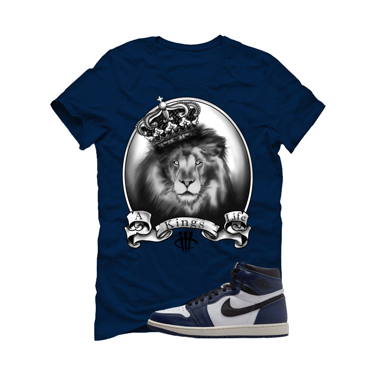 Air Jordan 1 High OG Midnight Navy Navy Blue T-Shirt (King's Life)| illcurrency