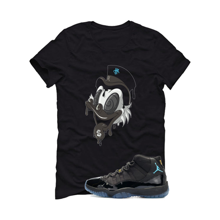 Air Jordan 11 Gamma Blue Matching T-Shirt, Sweatshirts & Hoodies Black T-Shirt (Money Duck)| illcurrency