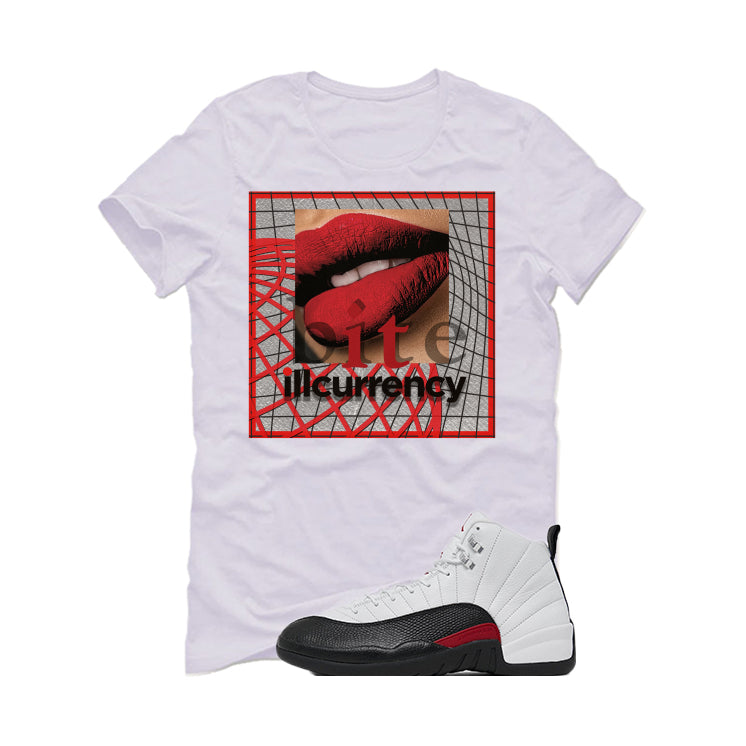 Air Jordan 12 “Red Taxi” | illcurrency White T-Shirt (BITE IT)