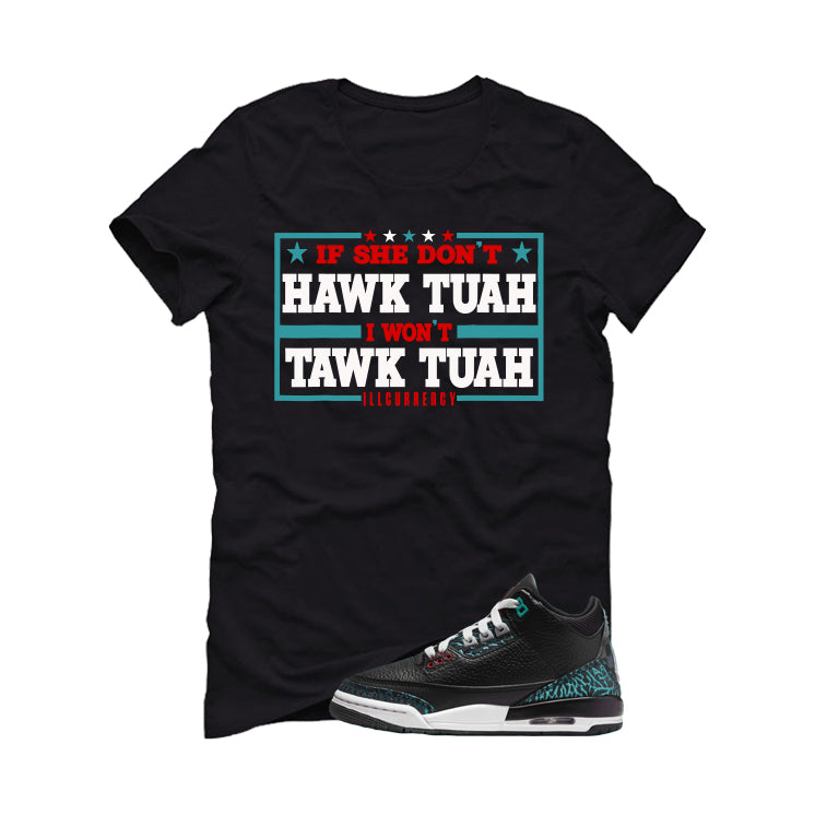 Air Jordan 3 GS Moto Black T-Shirt (Hawk Tuah)| illcurrency