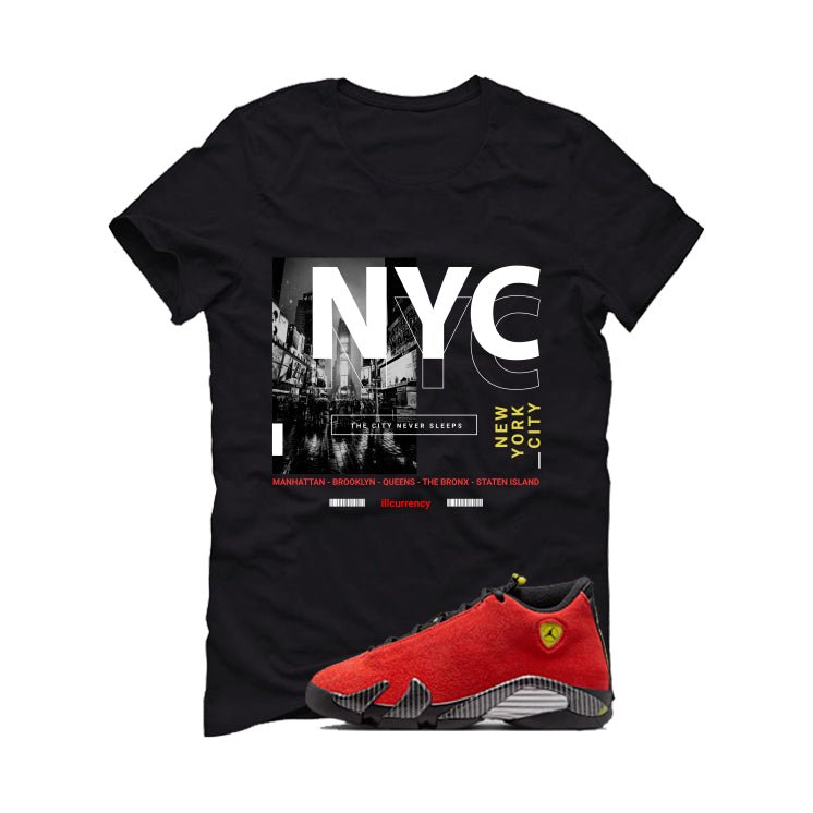 Air Jordan 14 Ferrari Black T-Shirt (City Never Sleeps)| illcurrency